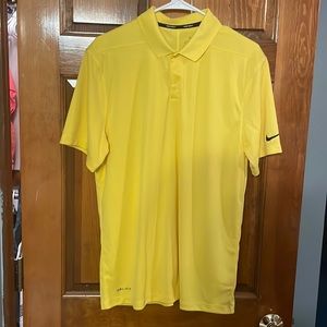 Nike Dri fit polo yellow sz Medium